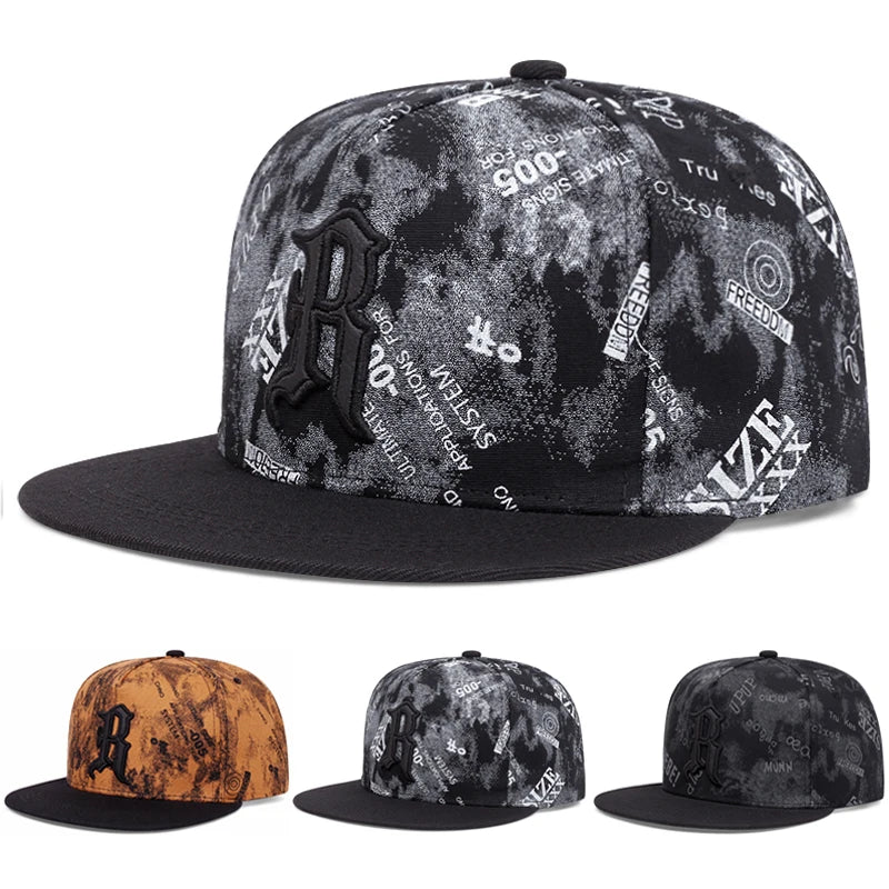 Simple Baseball Hat R Embroidered Street Dance Hip Hop Hat