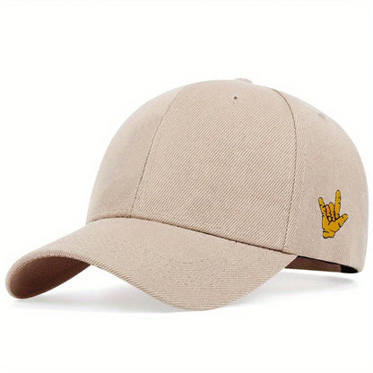Unisex Side Finger Embroidery Baseball Caps Spring And Autumn