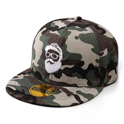 Bearded Uncle Baseball Cap, Unisex Fashionable Flat-Brim Hip-Hop Cap