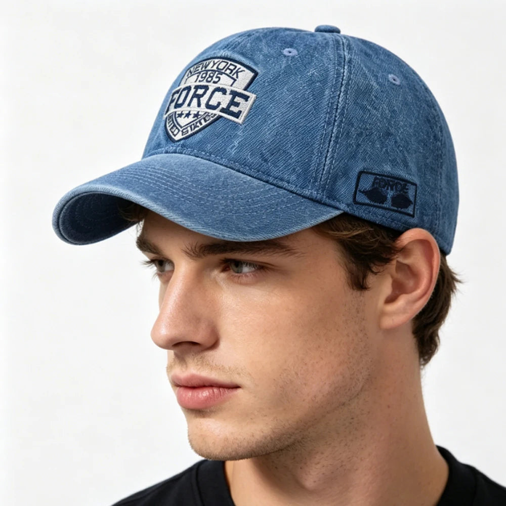 Denim Unstructured Baseball Cap For Men Women