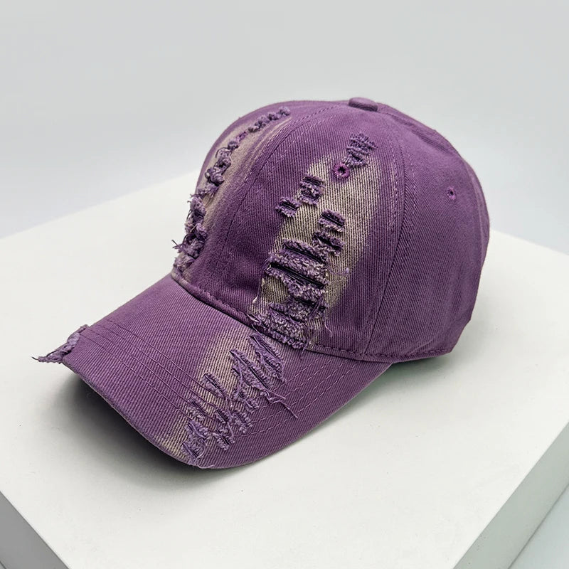 New Men Women Gradient Broken Style Baseball Hats