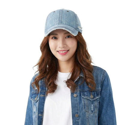 Unisex Retro Cowboy Baseball Caps High Quality Denim Plain Trucker Hats