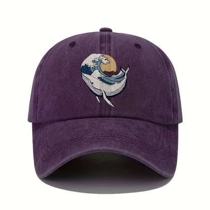 Baseball Caps with Surfing and Wave Patterns for Both Men and Women
