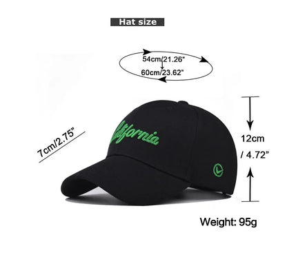 Mens Baseball Cap 3d California Embroidery Dad Hat