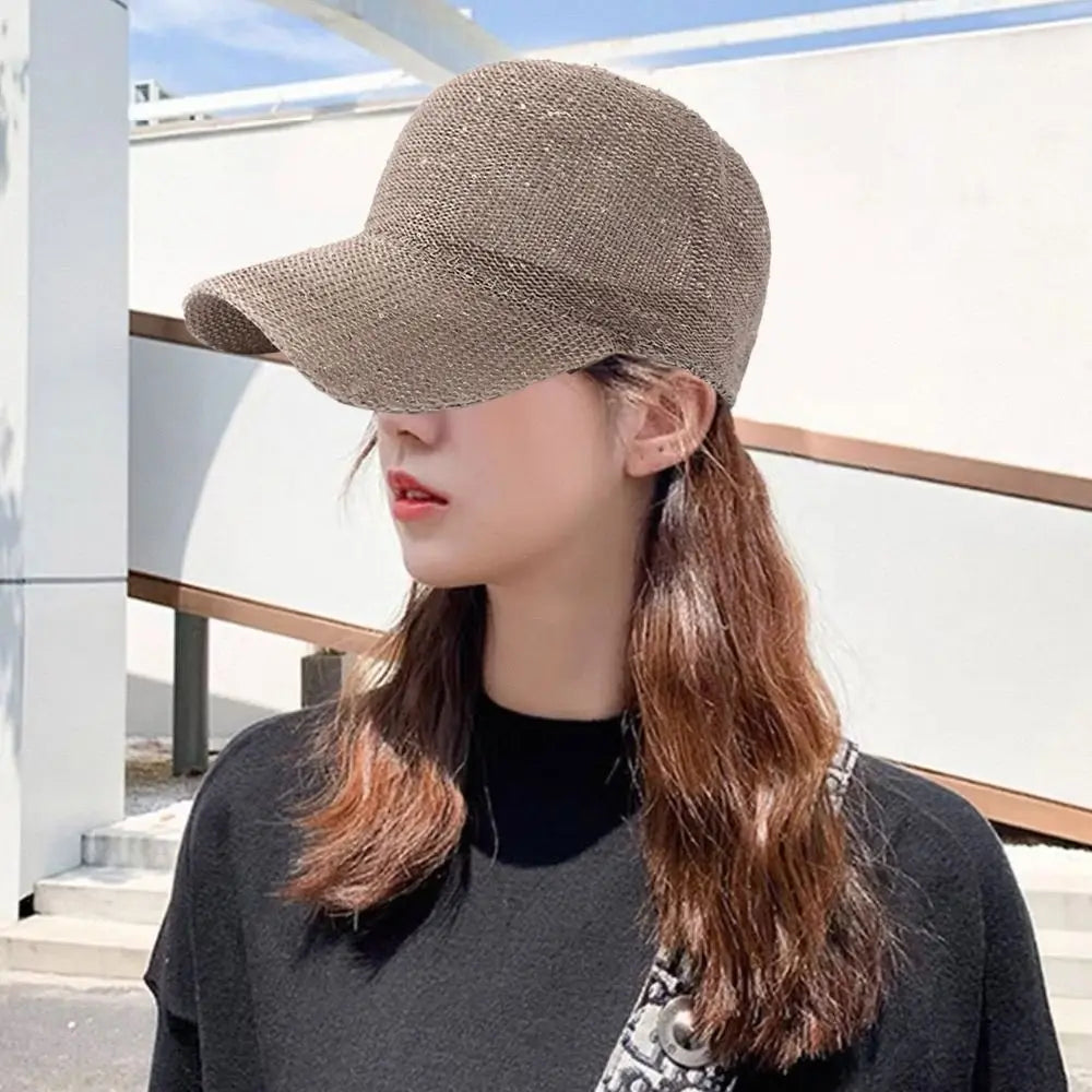 Trendy Retro Beret Cotton British Painter Hat Hollow Breathable Painters Hats Unisex