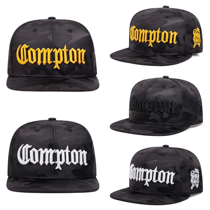 2026 New Creative Flat Edge Hat Camouflage Compton
