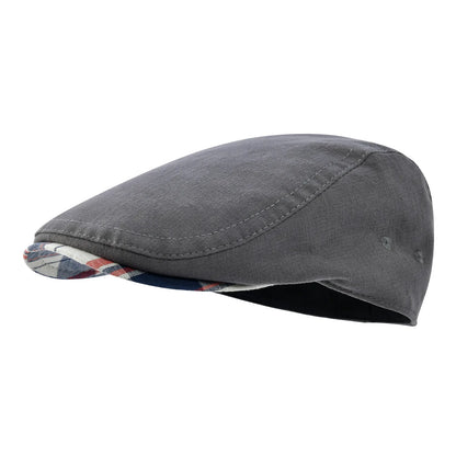 Linen Cap Irish Flat Cap For Men Casual Fitted Newsboy Cap
