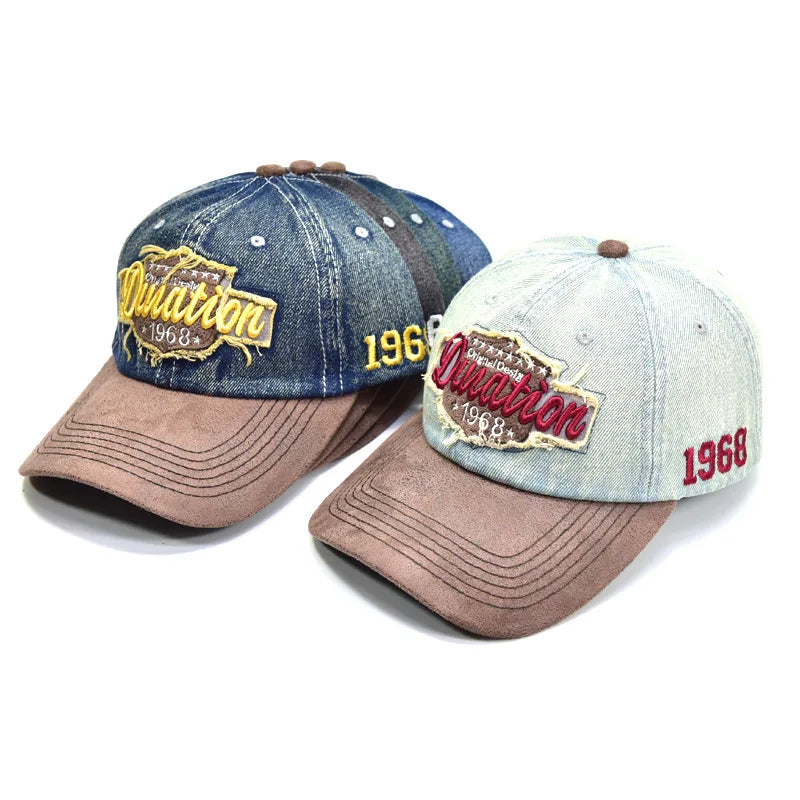 Retro Letter Embroidery Baseball Caps