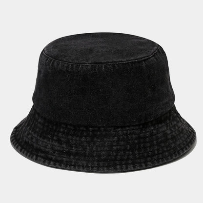 Candy Color Unisex Summer Washed Denim Bucket Hat