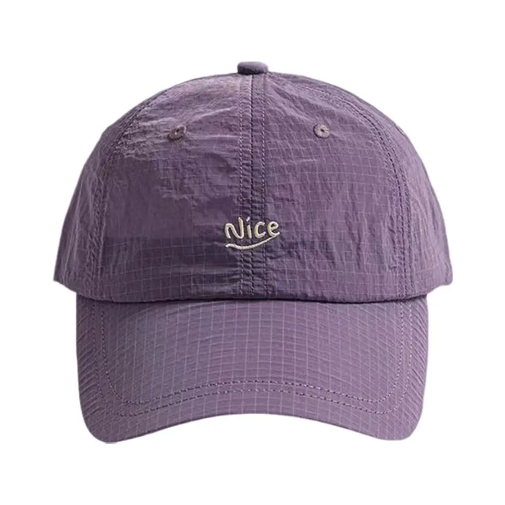 Quick Dry Plaid Baseball Cap Embroidery Plaid Hats