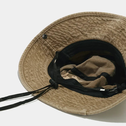 Cotton Letter Embroidery Bucket Hat Fisherman Hat
