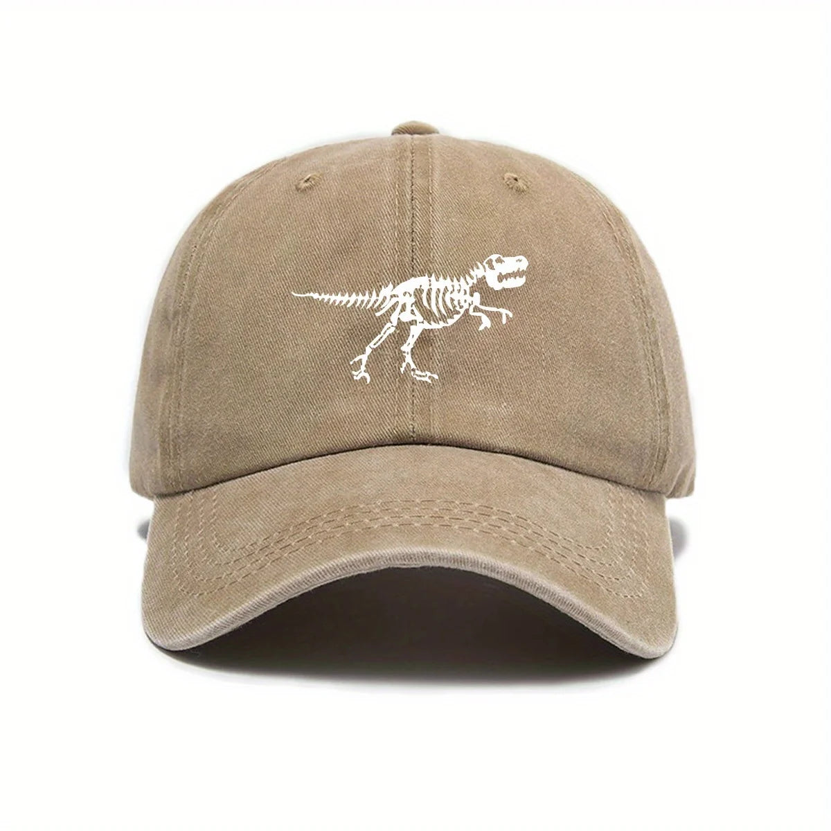 Fashionable and Casual Dinosaur Skeleton Printed Baseball Cap