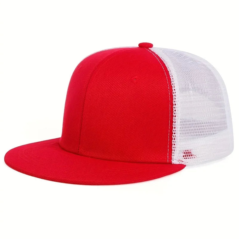 Unisex Solid Color Splicing Snapback Hats Spring Autumn