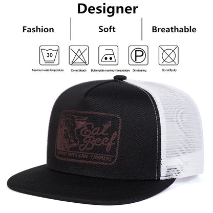 Unisex Letter Embroidery Hip-Hop Net Hats Spring Summer Outdoor