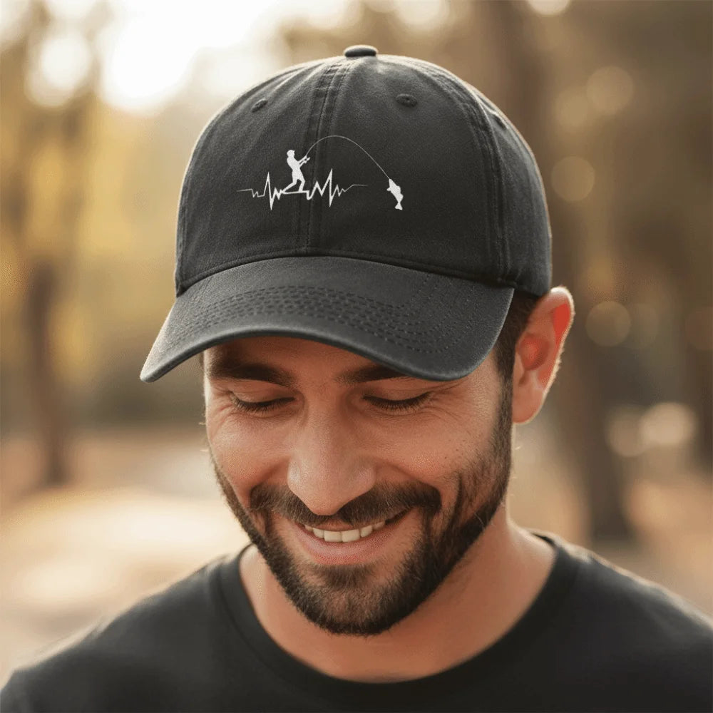 Fashion Fishing Pattern Design Embroidery Baseball Cap