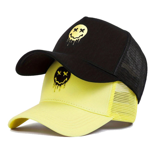 Unisex XX Smiling Face Print Baseball Net Caps Spring and Summer