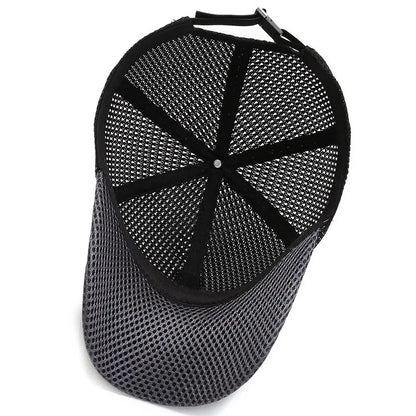 Men's Mesh Baseball Cap Breathable Summer Caps Dad Hat Outdoor Fishing Hats