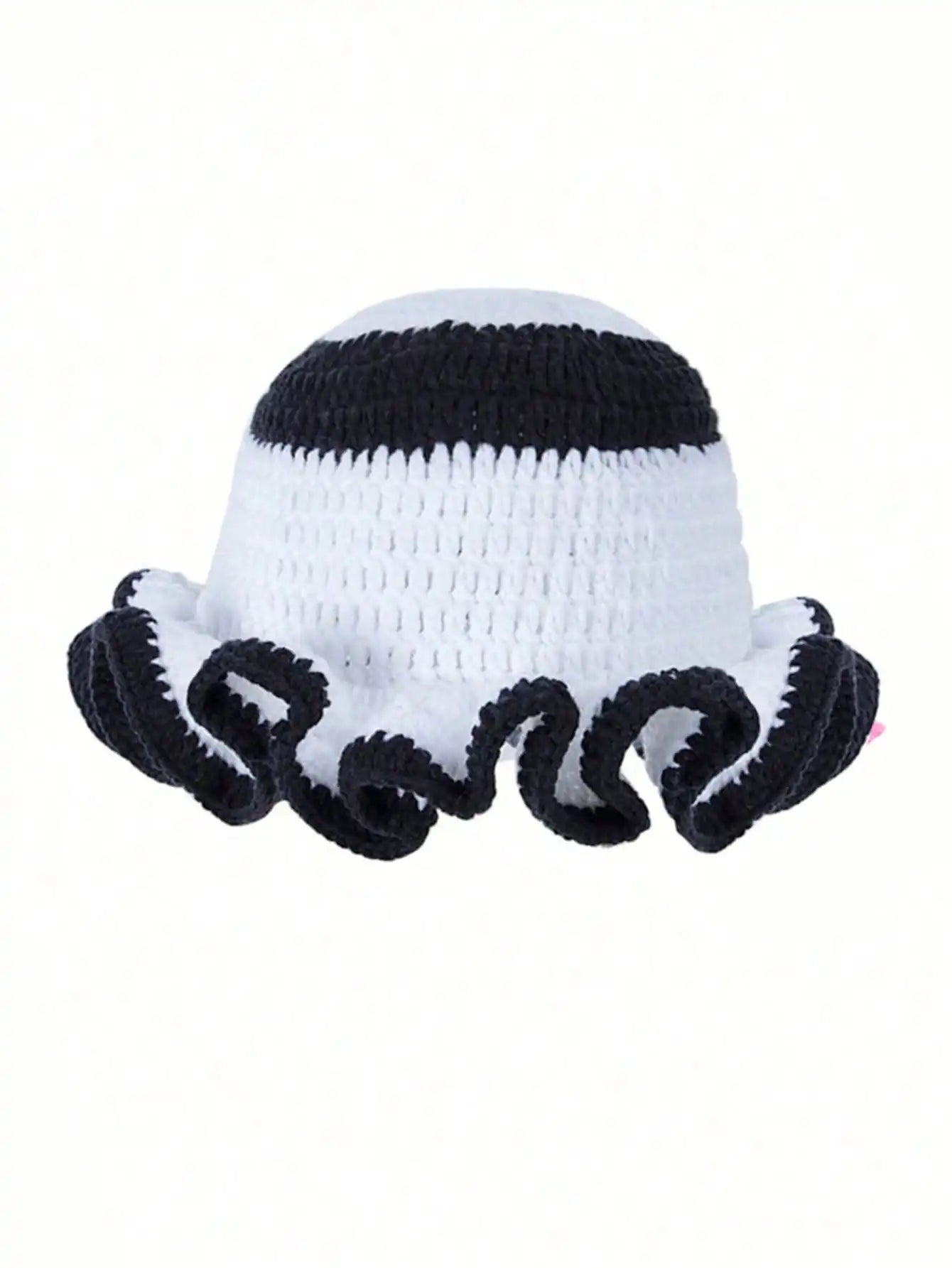 Solid Color Hand Knitted Knit Hat In Bohemian Style With Hollowed Out