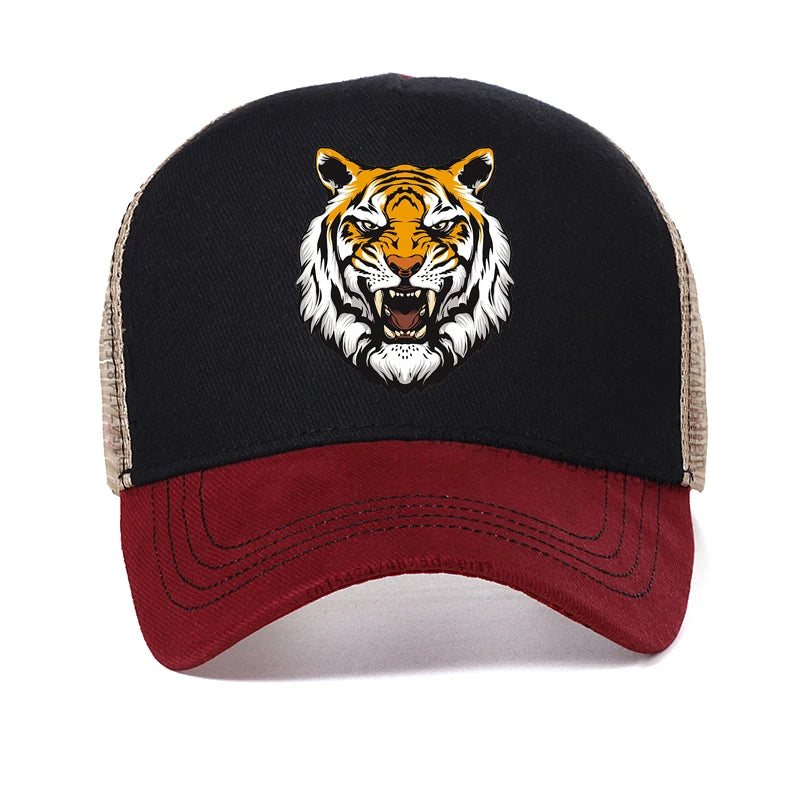 Tiger printing Baseball Cap Men Women