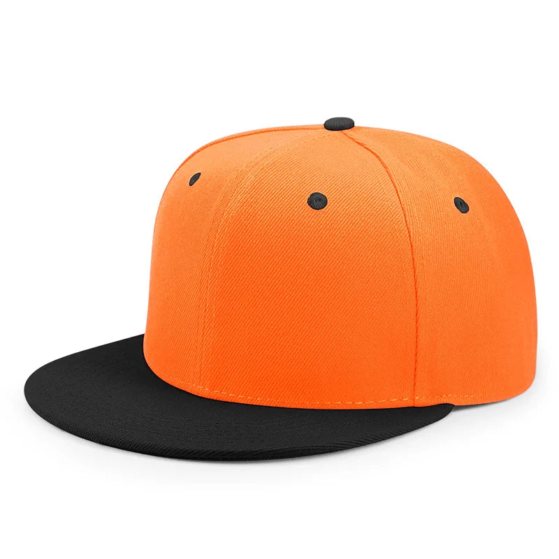 Wholesale Adult Blank Snapback Cap Male Hip-Hop Flat Peak Skateboard Hat Lady Sun Caps
