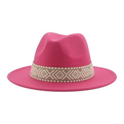 Panama Hat Western Cowboy Hats For Women Solid Big Brim Casual Fedoras Men Women
