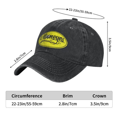 Mooneyes Baseball Caps Vintage Distressed Cotton JDM Moon Eyes Headwear