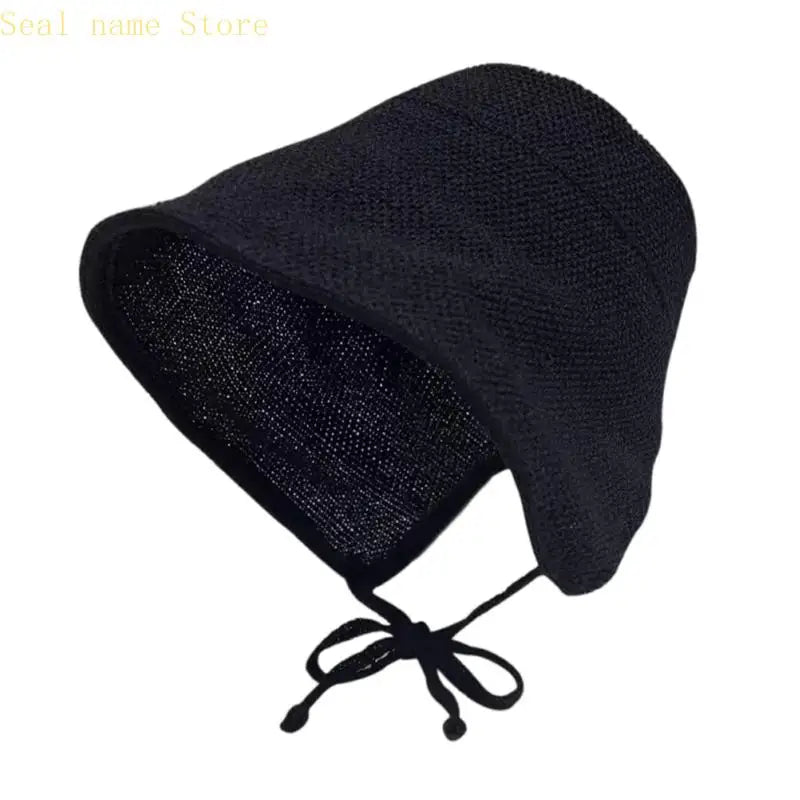 Casual Sun Hat With Chin Ties Bucket Hat