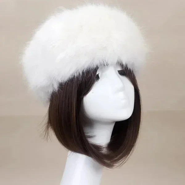 Winter Thick Furry Hairband Fluffy Russian Faux Fur Women