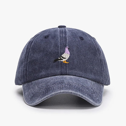 Embroidery Pigeon Spring Vintage Baseball Caps