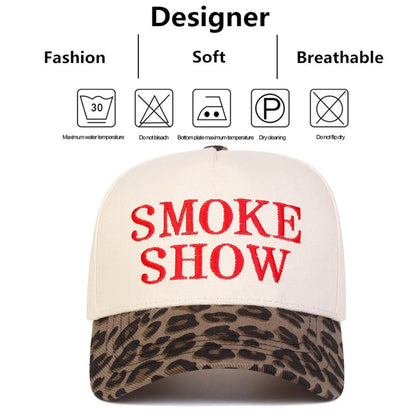 Unisex Smoke Show Letter Embroidery Baseball Caps Spring Autumn