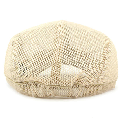 Men Women Breathable Mesh Trucker Cap Solid Plain Ivy Flat Cap Male Female Berets
