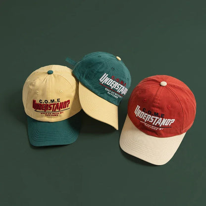 New Big Head Sports Hat Women Versatile Embroidery Contrasting Baseball Cap Men Outdoor Adjustable Hat