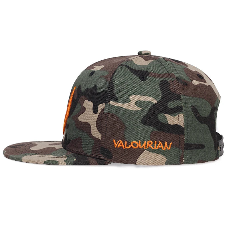 Unisex Simple V Embroidery Hip-Hop Hats Outdoor Adjustable