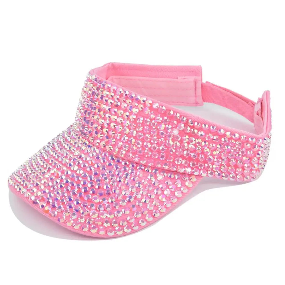 Cool Women Sun Hats Diamond Sports Cap Empty Top Baseball Caps