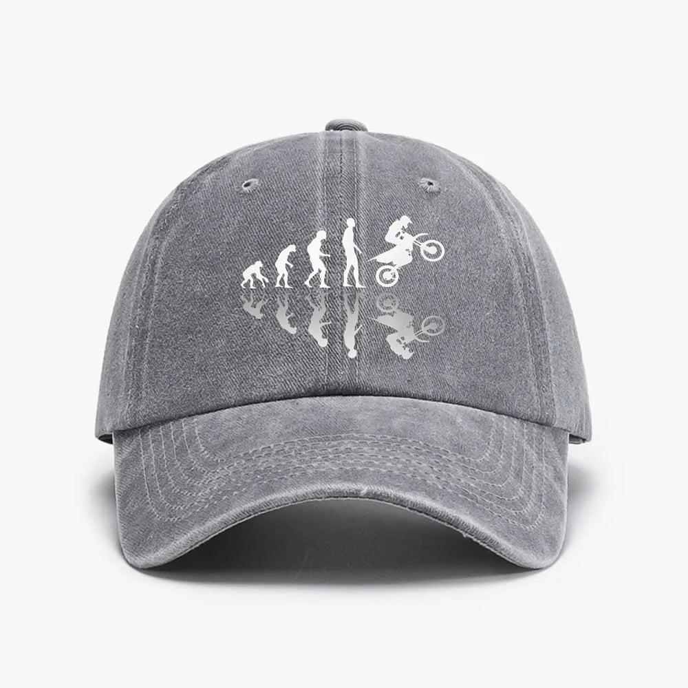 Evolution Biker Unique Print Baseball Cap Summer