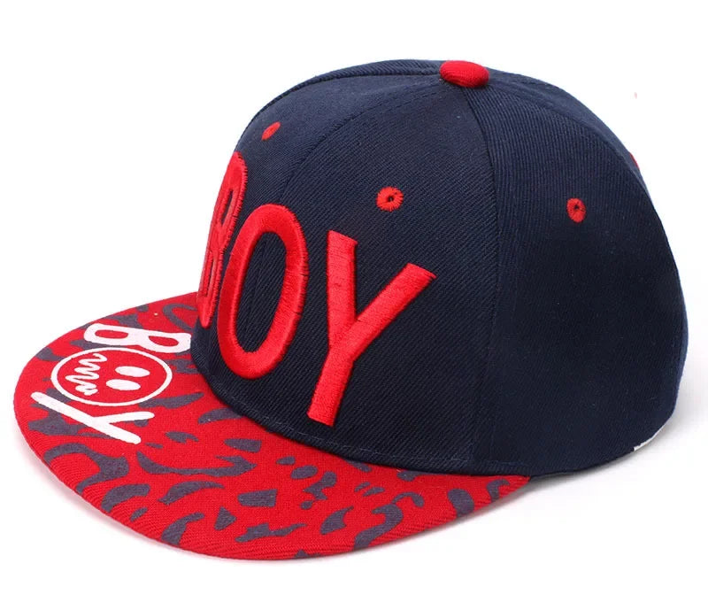 Unisex Kids Embroidered Hip Hop Snapback Cap Baby