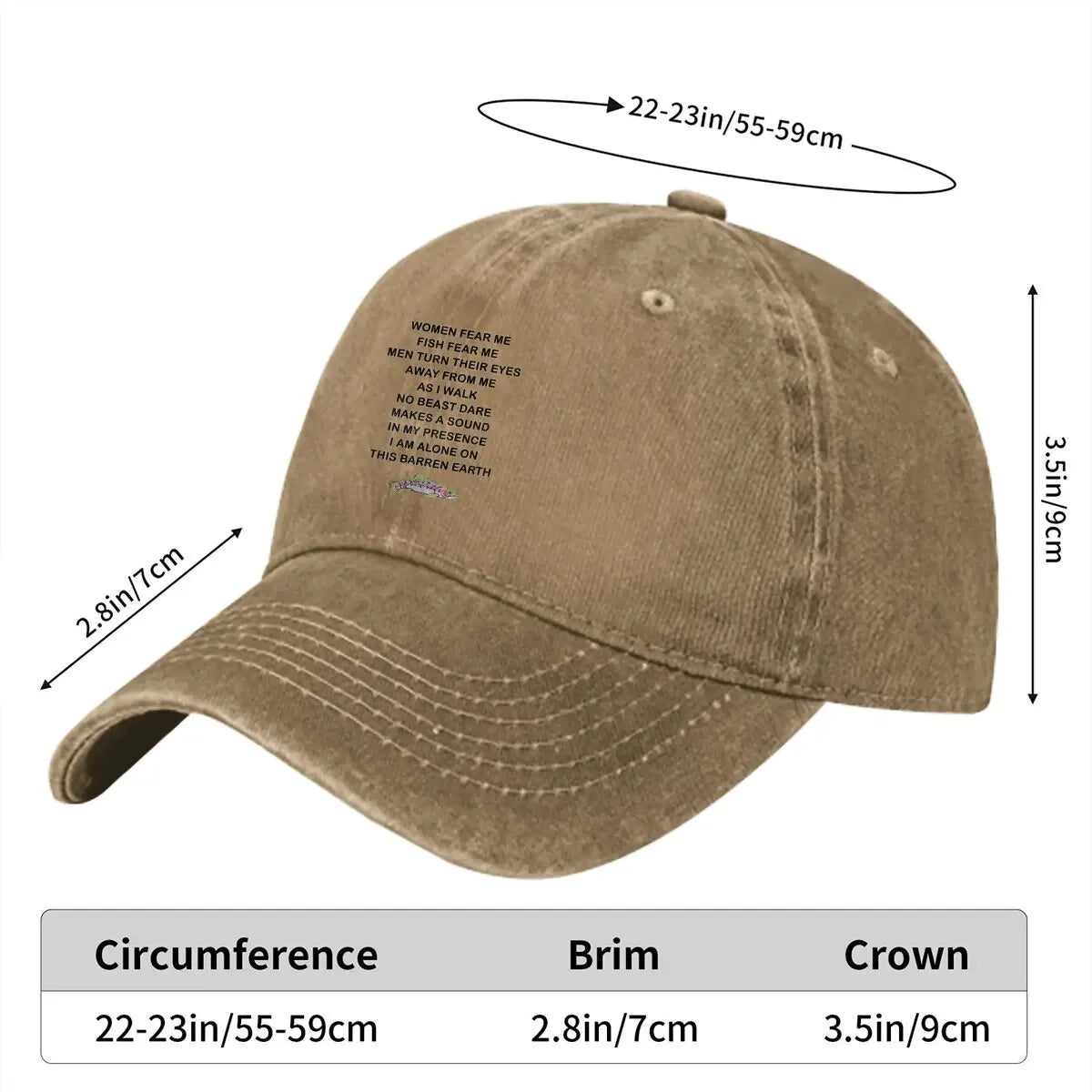 Women Want Me Fish Fear Me Meme Casquette Peaked Cap
