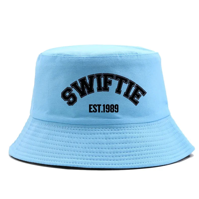Wholesale Hot Sale Bucket Hat Print 1989 Summer Cotton Sun Beach Hat