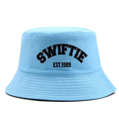 Wholesale Hot Sale Bucket Hat Print 1989 Summer Cotton Sun Beach Hat