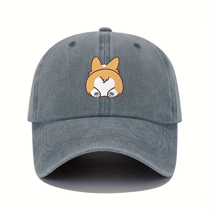 Cute Dog Printed Baseball Cap, Suitable for Hlidays