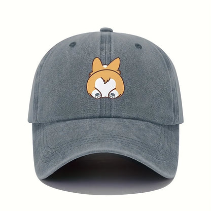 Cute Dog Printed Baseball Cap, Suitable for Hlidays
