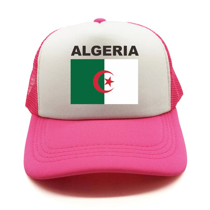 Cool Algeria Trucker Cap Men Algeria Flag Hat Baseball Cap