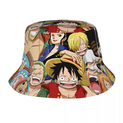 Japan Anime Zoro Luffy Skull Bucket Hats for Women Men Summer