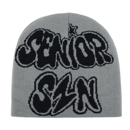 Y2k Letter Butter Knit Hats Skullies Beanies Autumn Winter Warm Hat