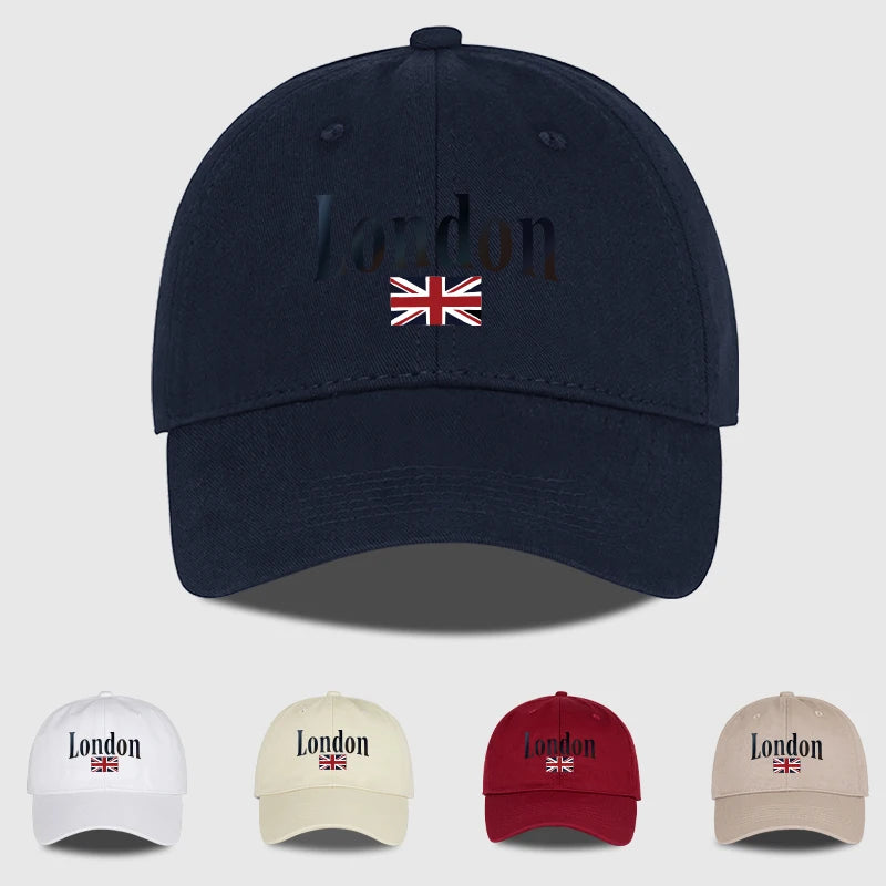 London Union Jack Print Baseball Cap British Vintage Minimalist Style Daily Commute City Stroll