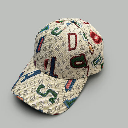Hardtop Retro Irregular Letters Baseball Hats