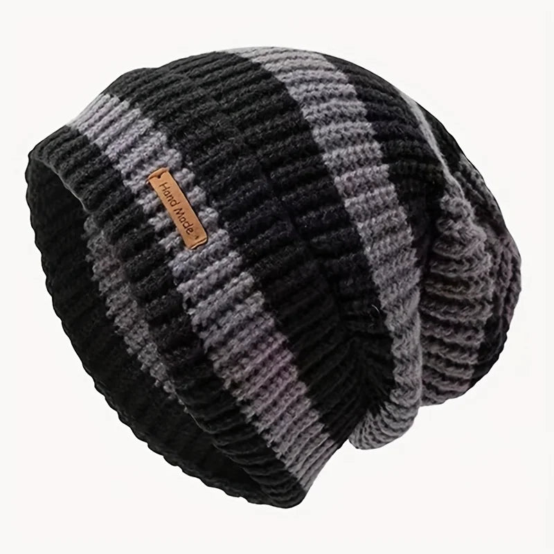 Korean Fashion Striped Knitted Hat Trend Lightweight Hat
