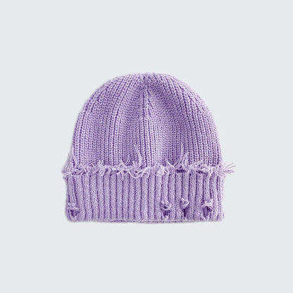 Custom Retro Broken Brim Knitted Hat For Women Men