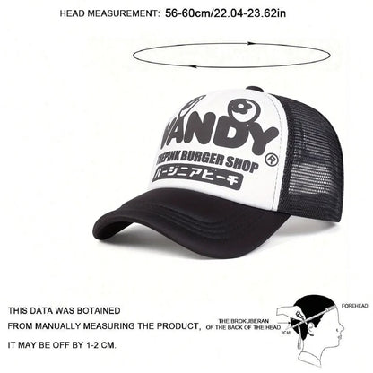 Vandy Japanese Printed Men's Mesh Cap Baseball Cap  Hip-Hop Cap Women's