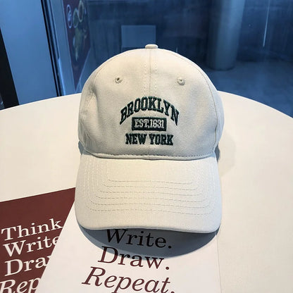 Letter Embroidered Baseball Cap for Women Spring Summer